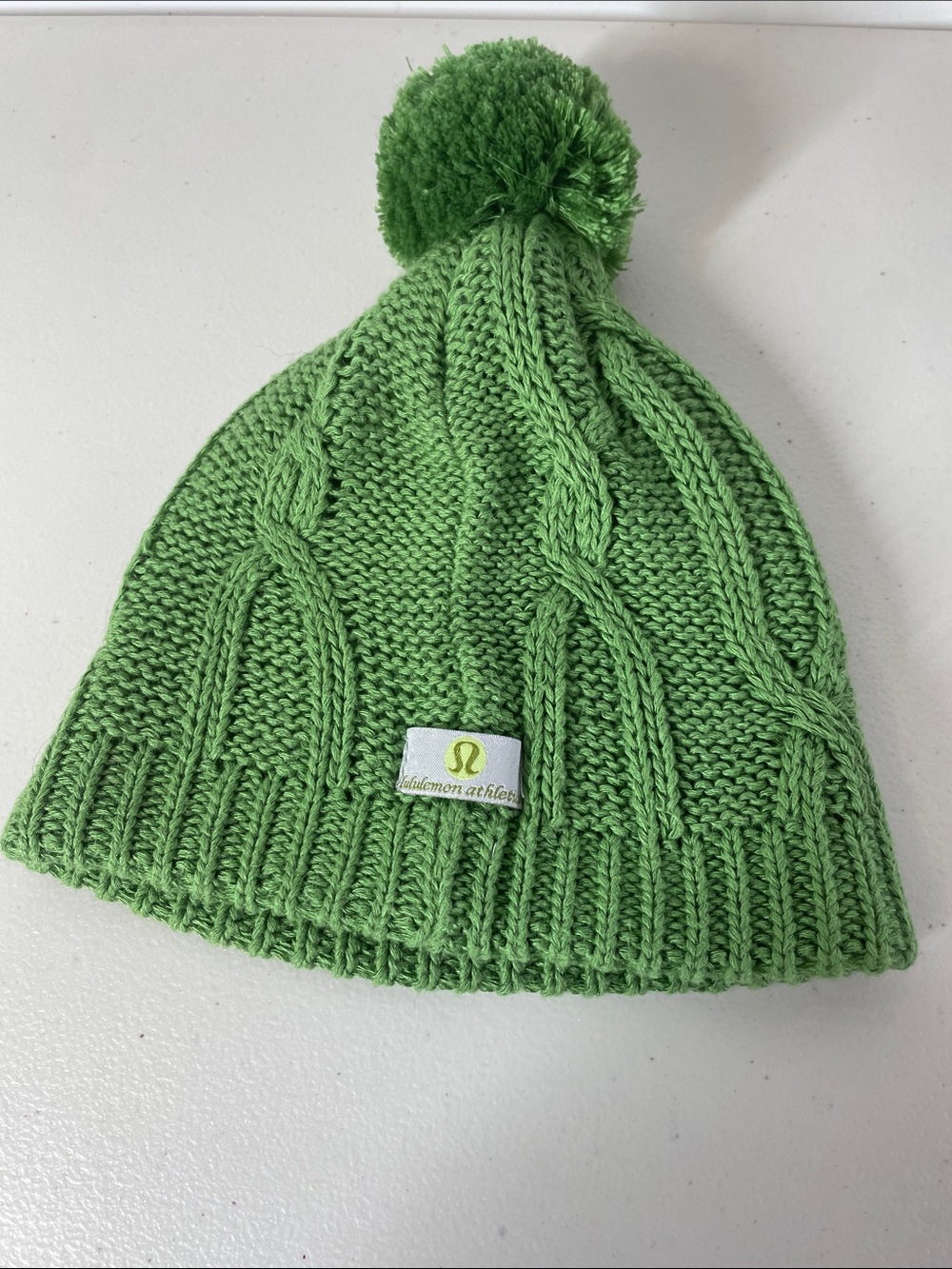 lululemon athletica Kids Knit Pom Beanie in Green Winter Gorpcore Hat One Size